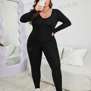 SHEIN Essnce Plus Scoop Neck Unitard Jumpsuit XL (12)